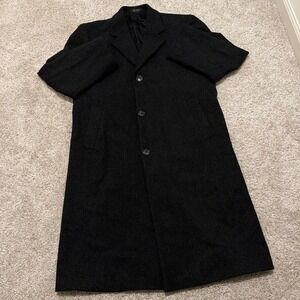 90s Vintage Chaps Ralph Lauren Wool Overcoat | Black | Medium